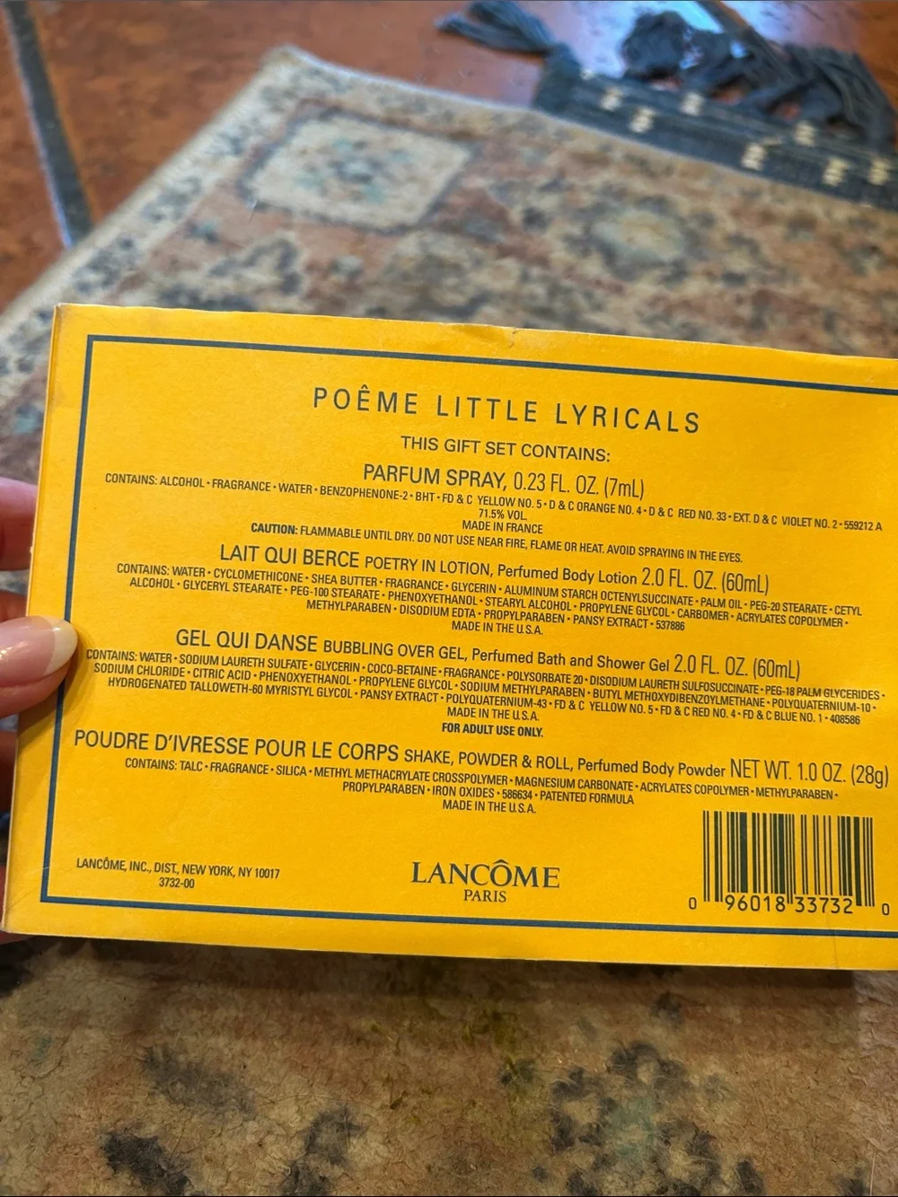 Lancome Poême Yellow Fragrance Gift Set